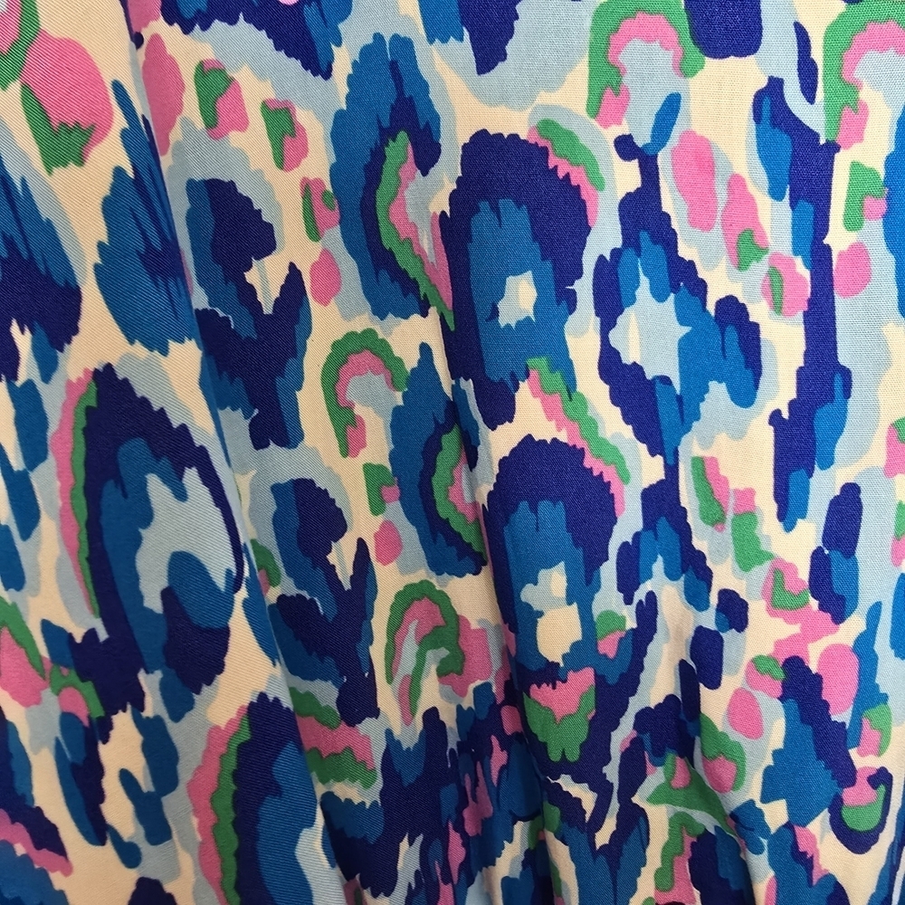 NWT Cupshe AbstractcVibrant Blue Green Pink Shorts Romper - Picture 3 of 3